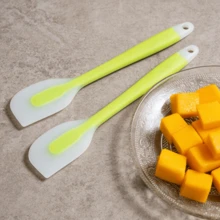 Juego de espátulas de silicona resistentes al calor de 8 pulgadas, raspador de goma antiadherente - para hornear, mezclar - utensilios de cocina, lavavajillas - lima/azul claro (2/4/6 paquetes) - Verde Lima - Ver 5