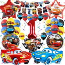 Cruz-Themed Birthday Party Decoration Set, Happy Birthday Banner, Foil Balloons And Red Numbers 0-9, Suitable For Birthday Party - As Shown In the Figure - View 17
