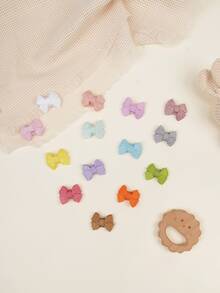40pcs Baby Hair Clips, Mini Snap Clips, Pastel Color, Bow Decor, Suitable For Baby Girls, Non-Slip Barrettes, Especially Suitable For Newborns With Fine Soft Hair, Holiday Party Baby Hair Accessories - Multicolor - View 11