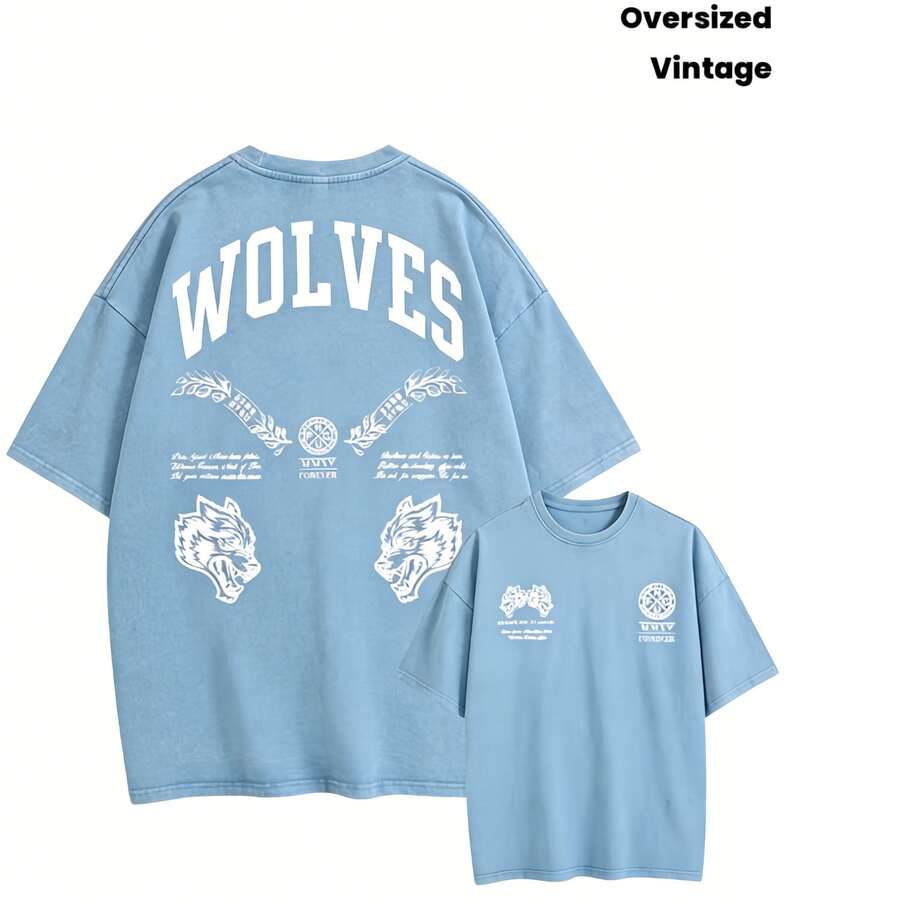 2026Darc Wolf Costume Retro Washed Men's T-Shirt, Perfect For Fitness And Weight Training, Loose-Fitting Summer Gym T-Shirt, Featuring 3D DesignDarc Sports Design Looseandcomfortable,Casualandeasy-Goin,Whitetops,Valentinesdayoutfit,Mardigras,Summertops,Clearancesaleforwomen,Valentineoutfitsforwomen,Womentops, Fairycore, , Outfitselegantdewoman - 淺藍色 - 查看 1