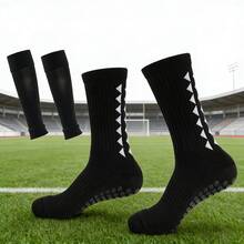 1 Set Sports Equipment Set (Adhesive Soccer Leg Warmers + Sock Covers), High-Quality Knit, Effectively Wraps The Legs - Multicolor - View 9