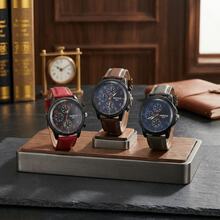 Reloj Deportivo para Hombre con Cronógrafo Analógico Diseño Moderno Elegante Correa de Silicona Bicolor Estilo Ejecutivo y Casual Resistente Uso Diario y Oficina HYF-A222 - /*Cafetería - Ver 4