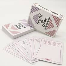 1 Pack Adult Party Game Cards, Novel Challenge Cards, Easy To Play With Friends, Simple And Fun Interactive Board Game, Best Gift For Family Gatherings And Leisure. Board Game, Card Game, Adult Game. - White - View 4