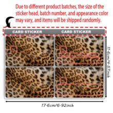 1/2/4/5/10pcs Realistic Leopard Print Credit Card Stickers, High-End Texture DIY Stickers, Same Style As Beauty Bloggers, Must-Have For Leopard Print Lovers, Decor For Transit Cards, Campus Cards, Credit Cards - Type B - View 17