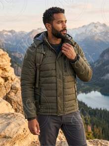 Thermal Jacket/Bobby Jacket, Padded And Lined, For Trekking, Snow, And Extreme Cold - 黑色 - 查看 5