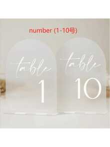 5 Inch X 7 Inch Acrylic Arch Table Number Holder, Wedding Reception Party Anniversary Event Table Number Display - View 10