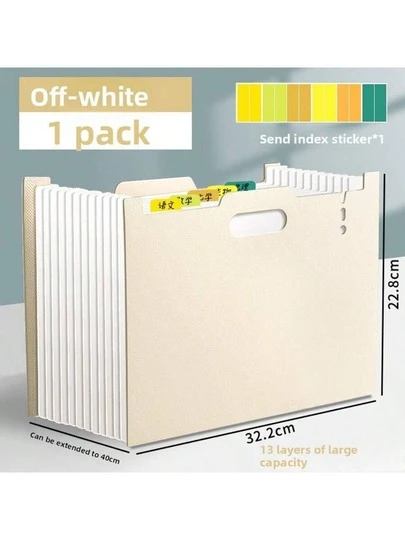 حقيبة وثائق عمودية قابلة للطي مع مقبض يدوي، تصميم متعدد الجيوب وقابل للتوسيع لزيادة كفاءة استخدام المساحة؛ تخزين الملفات المرتب يقلل من فوضى المكتب ويمنع ضياع الوثائق.