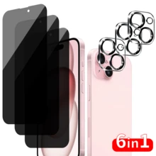 3pcs Privacy Screen Protector+3pcs camera lens