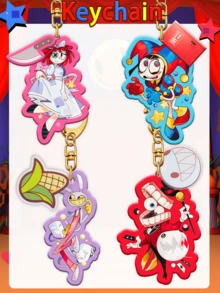 TADC Keychain, Digital Circus Stickers, Anime Fans Merchandise, Ragatha, Jax, Zooble, Kinger, Gangle Keychains, Cartoon Anime Keychains, Collectible Keychains, Bag Charms, Car Accessories, Holiday Gifts, Birthday Gifts - Multicolor - View 1
