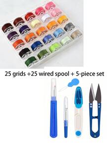 25/36pcs Transparent Storage Box Sewing Thread Spool Set - Plastic Thread Spool Organizer, Suitable For Sewing And Knitting, Bobbin Storage Box Set Compatible With Household Sewing Machines, Assorted Colors,Sewing,Sewing Kit,Wedding,Sewing,Craft,Crafts,Sewing,Knitting,Measuring Tape,Sewing,Sewing Kit,Wedding,Sewing,Craft,Crafts,Sewing,Knitting,Measuring Tape - Multicolor - View 5
