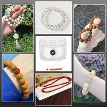 1套耐磨珍珠线，无弹性绳 - 优质超细，适用于项链、手链、DIY吊坠 - 白色 - 查看 11