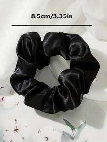 5 chiếc dây buộc tóc cao cấp màu đen trắng cổ điển, đường kính 3,35 inch, chất liệu satin, dùng để buộc tóc búi và tóc đuôi ngựa. - Nhiều màu - Xem 5