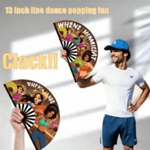 13-Inch Large Folding Fan With 12 Constellations & Bohemian Golden Design - Astrological Signs Designs For Festival Outfits, Cosmic Events - Perfect Accessory For Astrology. Portable Manual Party Fan For Women,  Celestial Accessory For Nightclubs, EDM Festivals, Glam Celebrations, Nightclub Essentials, Elegant Pattern, Premium Finish - Khaki 2 - Xem 2