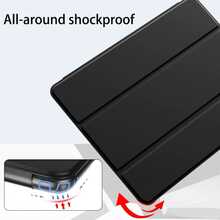 Solid Color Matte Three-Fold Tablet Protective Case, Compatible With Samsung Galaxy Tab Tablet Protective Case, Compatible With Samsung Galaxy Tab S10lite, Intelligent Sleep Wake-Up, Lightweight And Portable, All-Inclusive And Fall-Resistant, Compatible With Samsung Galaxy Tab A11/A11 Plus/S11/S10 Lite/A9, Suitable For Idea Tab 11 2025/ Tab M11 Tablet Protective Case, Pad 2 Case - Black - View 6