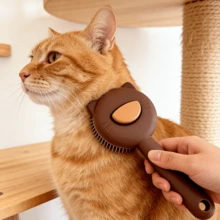 Bàn chải tắm massage cho mèo, bàn chải chải lông rụng cho chó, đồ dùng cho thú cưng đa năng - Nhiều màu - Xem 4