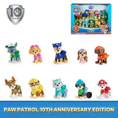 Spin Master Spin Master Bộ búp bê nhồi bông Arf Rubble kỷ niệm 10 năm , mô hình sưu tầm, hộp quà búp bê trẻ em, phù hợp cho trẻ từ 3-8 tuổi.