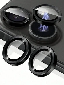 3pcs Camera Lens Protective Film Compatible With IPhone 16e, 11-16 Pro Max Gift For Birthday, Family, Friends Alloy Metal With Tempered Glass Full Cover, Lens Protector, Phone Accessories Waterproof Shockproof Anti-Fall Anti-Fall Scratch Resistant Anti-Fingerprint - Black - View 33