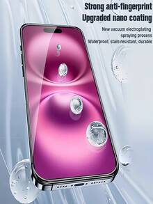 Tempered Glass 2pcs Full Screen Tempered Glass Screen Protector, Compatible With IPhone 17, 17 Pro Max, 17 Pro, 17Ari, 16, 15, 14, 13, 12, 11 Pro Max, XS, X, XR, 6, 7, 8, 16, 15, 14 Plus, 12, 13 Mini And More. Transparent Protective Film, Waterproof, Anti-Fall, Anti-Scratch, Fingerprint Resistant, Essential For Daily Life, Office And Home Use Mother's Day Gift - Clear - View 4