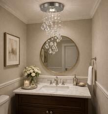 Crystal Pendant Chandelier Honey Champagne Genuine K9 Stainless Steel Comes Assembled LED Free Gift Spiral Cascade - 半透明水晶 - 查看 3