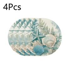 Khăn trải bàn tròn họa tiết vỏ sò và sao biển ven biển, tươi mới và thanh lịch với cảm giác kỳ nghỉ biển, có sẵn trong các gói 1 chiếc, 2 chiếc, 4 chiếc, 6 chiếc, 8 chiếc và 300 chiếc, kích thước 14,17*14,17 inch (36*36 cm). - Nhiều màu - Xem 12