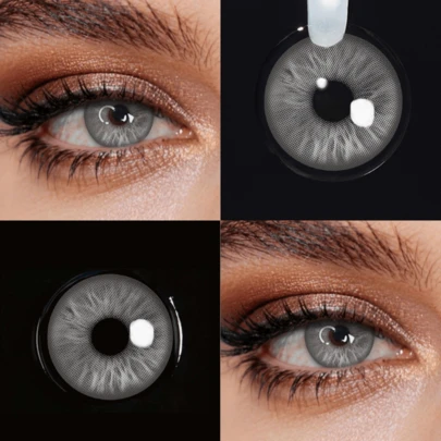 عدسات تغيير اللون البنية الطبيعية LEERMOO القابلة للتخلص منها لمدة 6 أشهر، بطراز طبيعي مناسب لجميع ألوان العيون، ضروري للمكياج اليومي