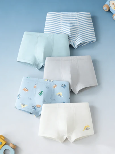  5pcs/Pack Mini Bala Young Boy Soft Breathable Comfortable Seamless Briefs
