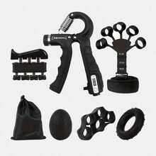 7pcs Fitness Grip Strengthener Kit, Finger Exerciser Hand Wrist Muscle Trainer - Multicolor - View 1
