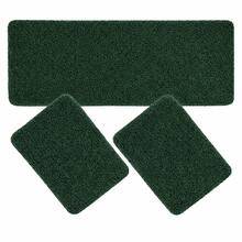 Set Of 3 Non-Slip Kitchen Mats, Low Pile, Washable - Green - View 3