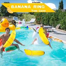 Inflatable Banana Toy, Made Of PVC Material With Realistic Design, Quick Inflation And Durable With Strong Load-Bearing Capacity, Can Be Used As Pool Float, Water Play Prop, Suitable For Pool Party, Beach Party, Outdoor Backyard Entertainment, Fun Party Game Prop - Banana - View 2