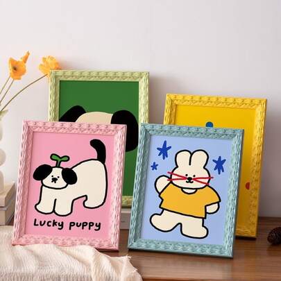 Dopamine French Photo Frame Children's Picture Frame 6-Inch New Advanced Ins Style Color For School Rooms And Dormitories And Other Decorative Photo Frames