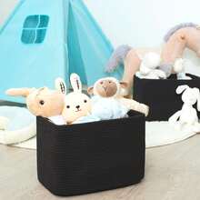 2-Pack Storage Baskets For Shelves, Playroom And Classroom Basket, Book Decorative Cube Bins, Woven Closet Organizers, Baby Nursery Baskets - Xem 5