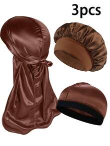 Awegeo 1/3 Paquete de Diadema, Gorro y Boina para Hombres - Conjunto de Accesorios Casuales Cómodos y Transpirables, Adecuados para Deportes, Actividades al Aire Libre, Hogar y Uso Diario - Burdeos - Ver 17