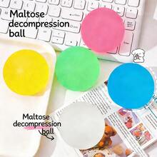 1pc Squishy Stress Relief Transparent Frosted Maltose Squeeze Toy, Soft Maltose Syrup Stress Ball, Soft Texture Slow Rebound, Comfortable Hand Feel, Soft Squeeze Ball, Stress Relief Soft Rubber Squeeze Ball, Relieve Stress, Fingertip Stress Relief Squeeze Ball, Handmade Soft Rubber Squeeze Toy, Effectively Relieve Stress And Anxiety, Suitable For Adults Office Workers Stress Relief Tool, Daily Essential, Holiday Gift (Random Color) - Multicolor - View 4