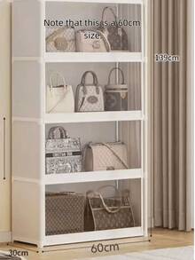 Black & White Dual-Color Covered Clothing Storage Cabinet, Dust-Proof, Space-Saving Storage Organizer, Multi-Size Portable Wardrobe Organizer Rack, Dust-Proof Garment Organizer, Multi-Tier Bedroom Storage Rack - With Cover Design, Suitable For Home And Dorm, Modern Bedroom Wardrobe Storage And Organization, Sturdy Structure, Clothing Storage And Organization, Holiday Gift - Multicolor - View 21