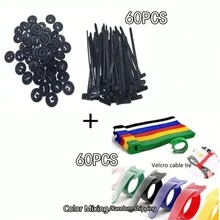 60 piezas/20 piezas/5 piezas Bridas de nailon multifuncionales con cierre automático, se pueden usar para fijar el motor, el revestimiento inferior, los guardabarros y la tapa del maletero - Multicolor - Ver 11