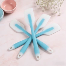 Juego de espátulas de silicona resistentes al calor de 8 pulgadas, raspador de goma antiadherente - para hornear, mezclar - utensilios de cocina, lavavajillas - lima/azul claro (2/4/6 paquetes) - Verde Lima - Ver 6