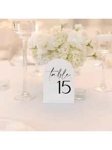 5 Inch X 7 Inch Acrylic Arch Table Number Holder, Suitable For Weddings, Parties, Anniversaries, Events And More - View 10