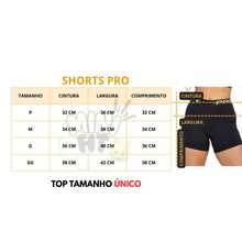 Conjunto Fitness Feminino PRO Top e Shorts Academia Preto - Preto - Visão 3