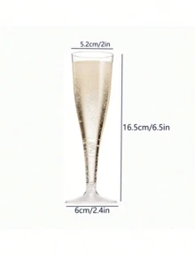 10/20个装可重复使用透明香槟杯 - 4.5盎司塑料鸡尾酒派对杯（适用于香槟、葡萄酒、鸡尾酒和婚礼） - 非常适合新年、圣诞节、节日、婚礼、庆典、生日、情人节和返校季 - 查看 9