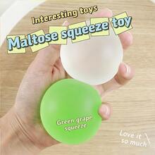 1pc Squishy Stress Relief Transparent Frosted Maltose Squeeze Toy, Soft Maltose Syrup Stress Ball, Soft Texture Slow Rebound, Comfortable Hand Feel, Soft Squeeze Ball, Stress Relief Soft Rubber Squeeze Ball, Relieve Stress, Fingertip Stress Relief Squeeze Ball, Handmade Soft Rubber Squeeze Toy, Effectively Relieve Stress And Anxiety, Suitable For Adults Office Workers Stress Relief Tool, Daily Essential, Holiday Gift (Random Color) - Multicolor - View 8
