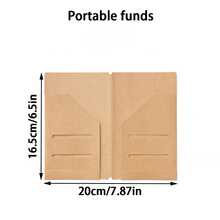 Standard/Passport Size Kraft Paper Pockets, Travel Notebook Folding Pouch | Storage Bag With Business Card Holder, Suitable For TN Diary/Planner/Album/Notebook | Diary Accessories In Standard And Passport Sizes - Kraft Paper Style - View 15