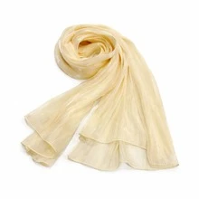 1 chiếc khăn choàng đầu voan nhăn bóng kiểu đảo dành cho nữ, phong cách giản dị và đa năng. - Nhiều màu - Xem 8