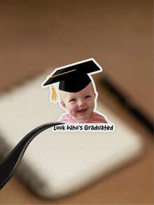 Stiker Foto Kustom, Stiker Desain Foto dan Teks yang Dipersonalisasi, Stiker Wisuda, Dekorasi Pesta, Stiker Wisuda Kustom, Stiker Mug Foto yang Dipersonalisasi (Dengan Topi Wisuda), Dekorasi Pesta Wisuda DIY, Stiker Mug Kopi Es, Stiker Kreatif (Cocok untuk Lulusan Angkatan 2026) - Aneka warna 6 - View 6