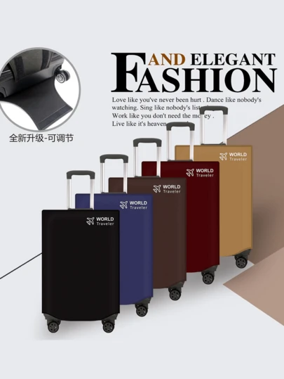 Extra Thick Dustproof Luggage Cover, Suitcase Protective Sleeve, Solid Color Elastic Luggage Cover, Travel Accessories, Suitcases, Travel Organizer Bags, Luggage Protectors. Ideal For Back To School Season, Travel, Business Trips, And Outdoor Activities. Features Water Resistant Functionality. Unisex Design.