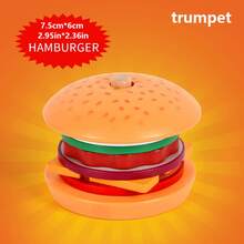 儿童过家家木制汉堡和三明治叠叠乐积木，逼真的食物切割厨房玩具套装，幼儿木制汉堡、薯条和三明治配套叠叠乐玩具 - 彩色 - 查看 13