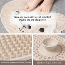 1件装卡通浴室防滑垫，淋浴足部磨砂按摩垫，家用浴室吸盘地垫 - 查看 3