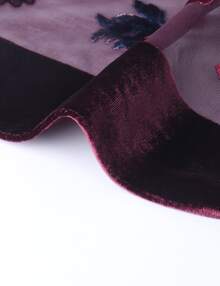 WeHello-Burnout Velvet Kimono For Women Long Cardigan Beach Cover Up Vacation Casual Shawl Swimwear Coverups Clothes Outfit Womenswear Chic Party Piece SpringStatements - 銅色 - 查看 6