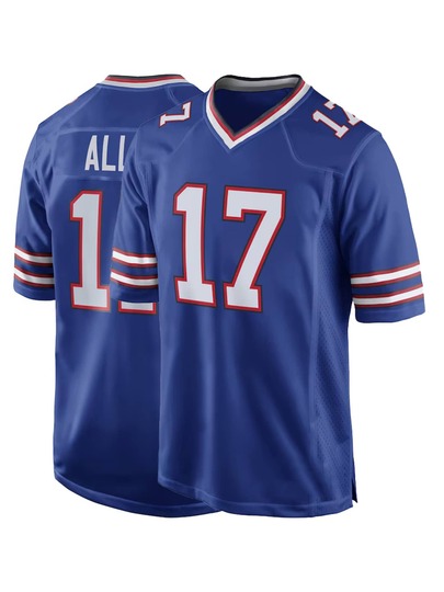 Men's Athletic Short-Sleeved Football Jersey With Embroidered Number 17 Details, Suitable For Sports.