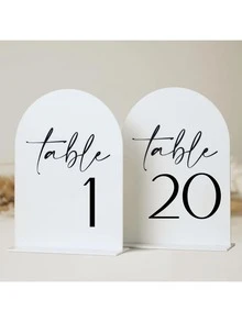 5 Inch X 7 Inch Acrylic Arch Table Number Holder, Suitable For Weddings, Parties, Anniversaries, Events And More - View 5