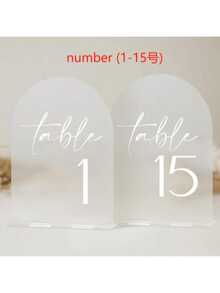 5 Inch X 7 Inch Acrylic Arch Table Number Holder, Wedding Reception Party Anniversary Event Table Number Display - View 12